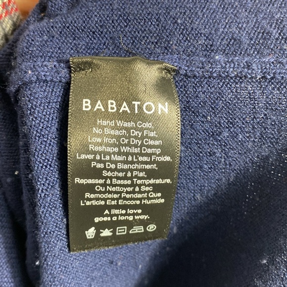 Babaton women’s Navy Sweater 100% merino wool size large - Picture 9 of 11